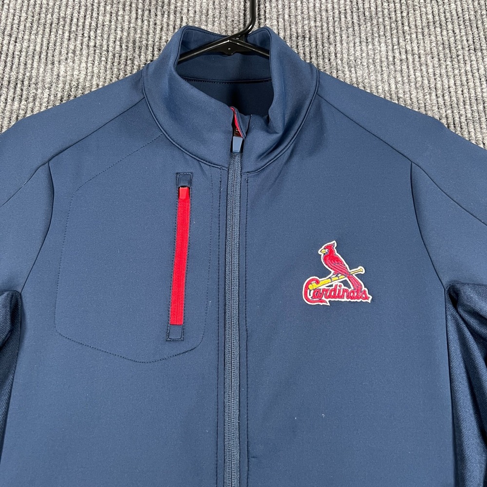 St. Louis Cardinals Pullover Shirt Womens XL Extra Large Blue Long Sleeve 1/4